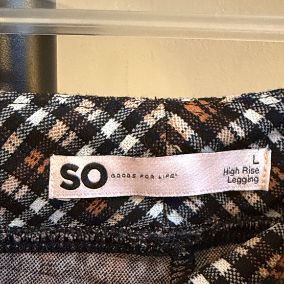 SO High Rise Legging Size Large Juniors Plaid Trousers NWOT - Picture 4 of 9